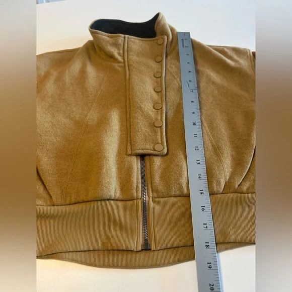 Alo Yoga, Brown Strut Cropped Jacket, Sz M - Picture 10 of 14